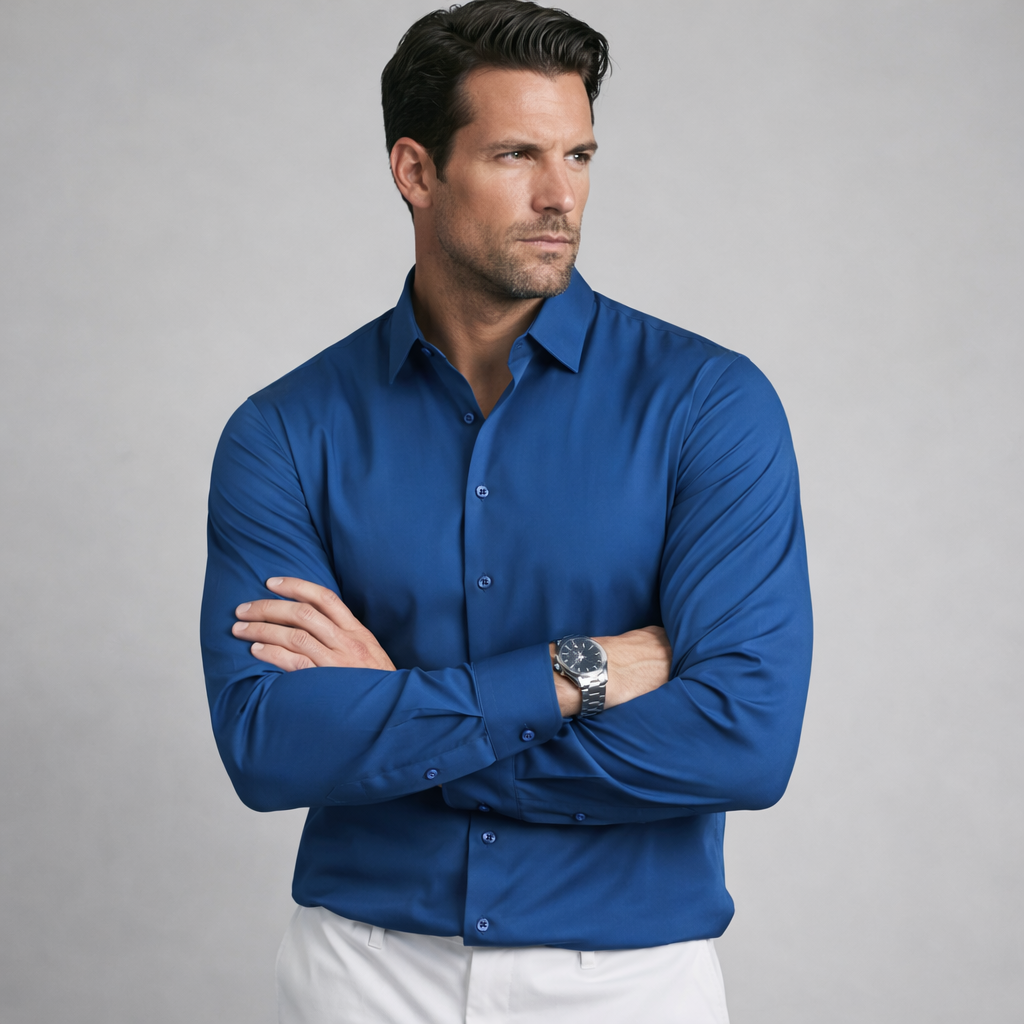 Camicia Antipiega a Taglio Aderente