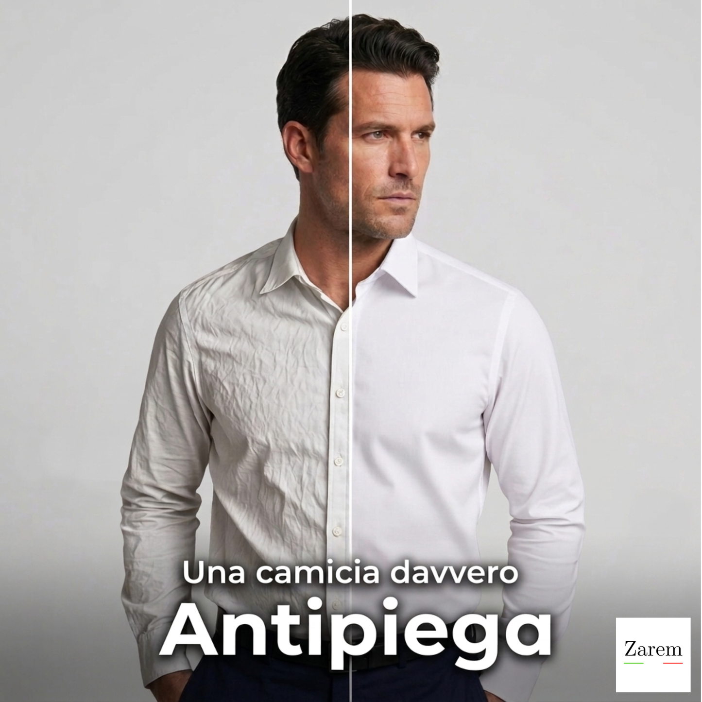 Camicia Antipiega a Taglio Aderente